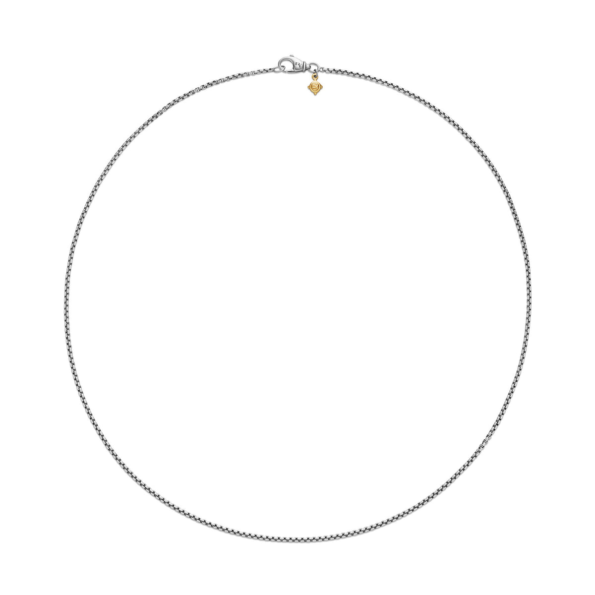David Yurman Sterling Silver and Yellow Gold Box Chain