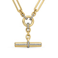 David Yurman Yellow Gold Lexington E/W Chain Necklace with Diamonds