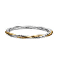 David Yurman Sterling Silver and Yellow Gold Petite Infinity Bracelet