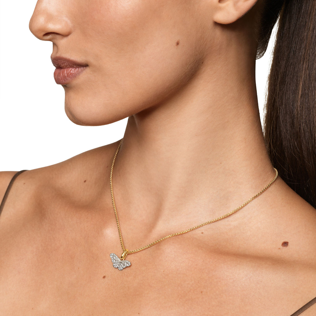 David Yurman Gold Diamond Butterfly Amulet