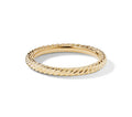 David Yurman Yellow Gold Cabled Stackable Band Ring