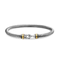 David Yurman Silver and Yellow Gold Buckle Bracelet