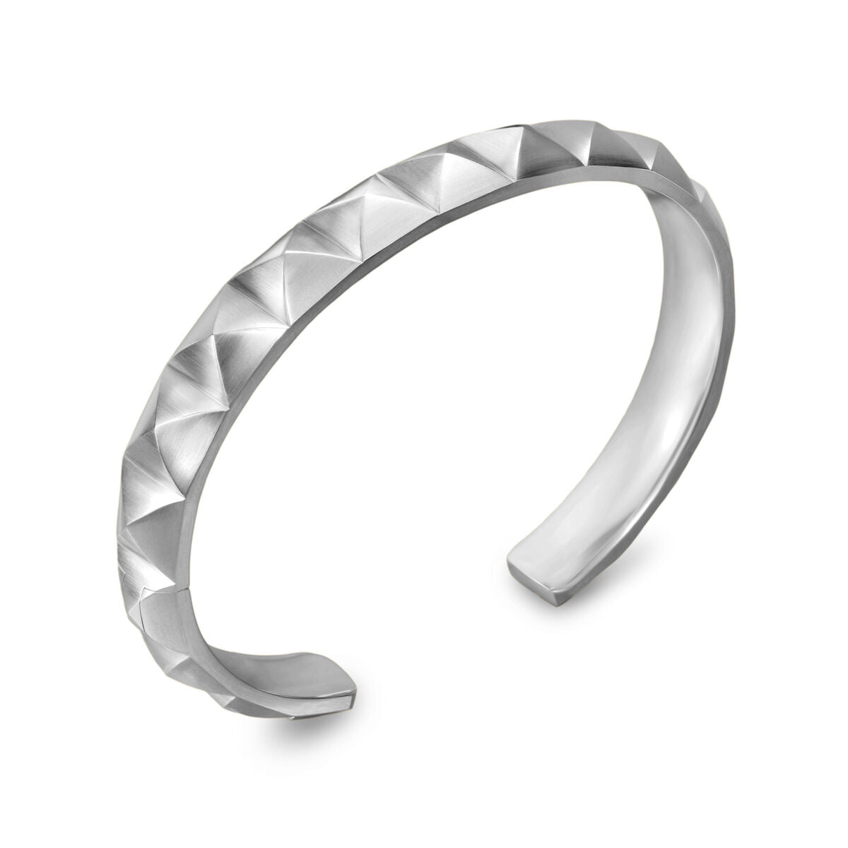 David Yurman Sterling Silver Pyramid Cuff Bracelet