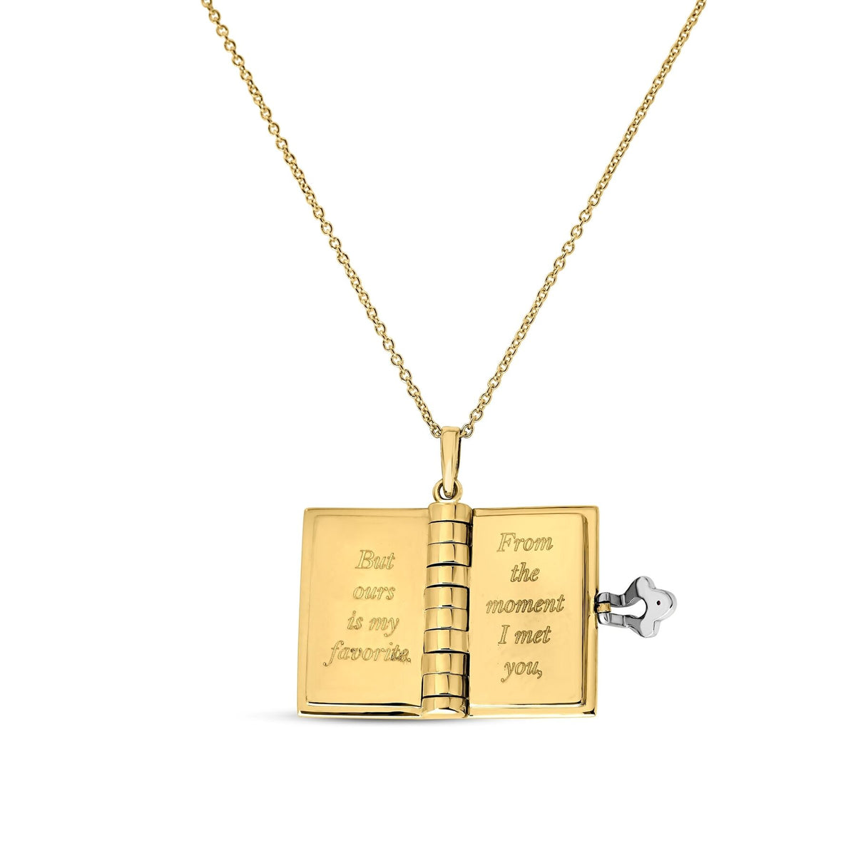 Roberto Coin Yellow Gold Love Book Necklace