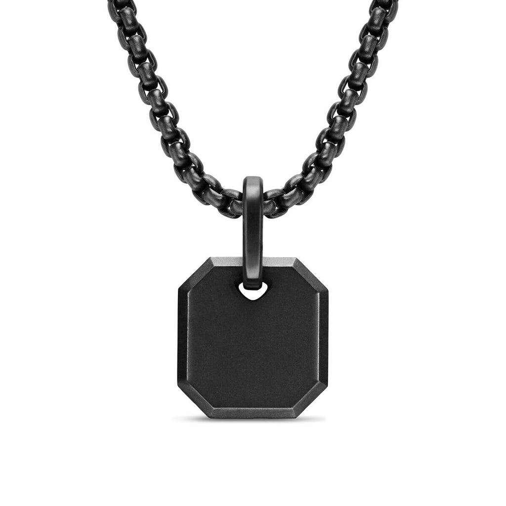 David Yurman Black Titanium Octagonal Amulet Enhancer