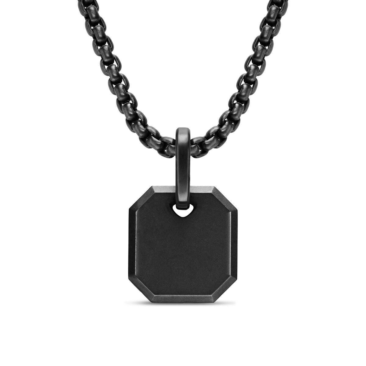 David Yurman Black Titanium Octagonal Amulet Enhancer
