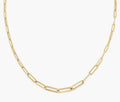 Roberto Coin Yellow Gold 14 mm Paper Clip Chain Necklace