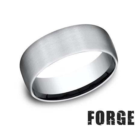 Forge Cobalt Euro Comfort Fit Satin Finish Wedding Band