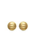 David Yurman Gold Sculpted Cable Stud Earrings