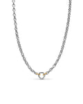 David Yurman Sterling Silver and Yellow Gold Mercer Petite Chain Necklace