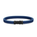 David Yurman Black Titanium Chevron Blue Rubber Bracelet