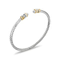 David Yurman Silver and Yellow Gold Petite Helena Cablespira Bracelet