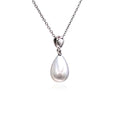 Sterling Silver Pear Pendant Necklace