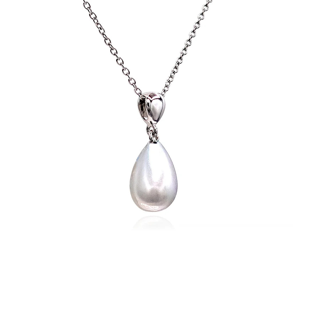 Sterling Silver Pear Pendant Necklace