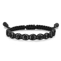 David Yurman Black Titanium 1 Row Woven Black Onyx Bracelet