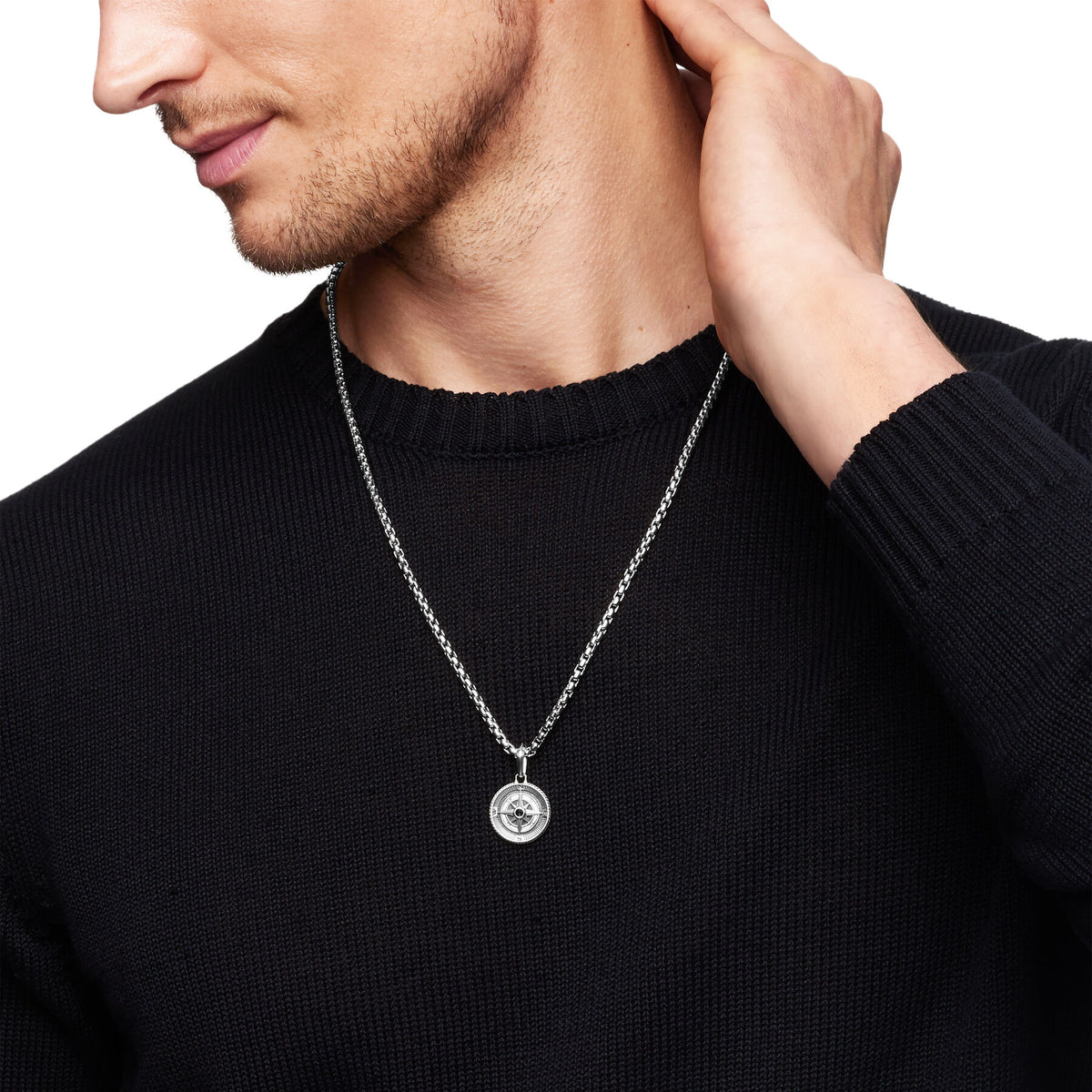 David Yurman Silver Maritime Compass Enhancer