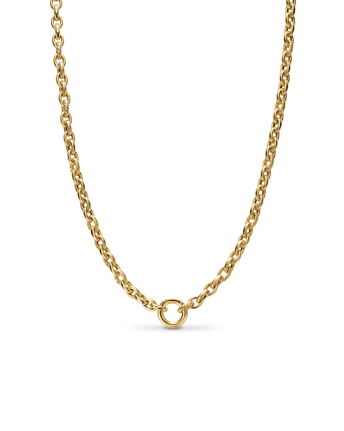 David Yurman Yellow Gold 4.5 mm Mercer Petite Chain Necklace