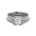 Vlora White Gold Diamond Multi Row Cathedral Engagement Ring Mounting