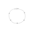 Roberto Coin White Gold Diamonds By The Inch 5 Station Diamond Bracelet
