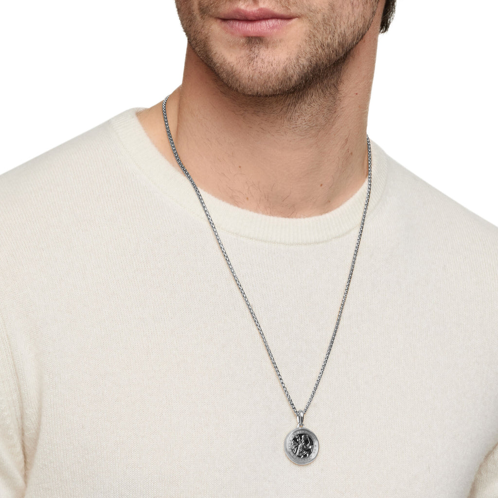 David Yurman Sterling Silver St. Christopher Amulet Enhancer