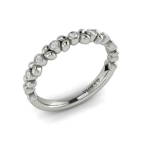 Vlora White Gold Diamond Corsage Wedding Band