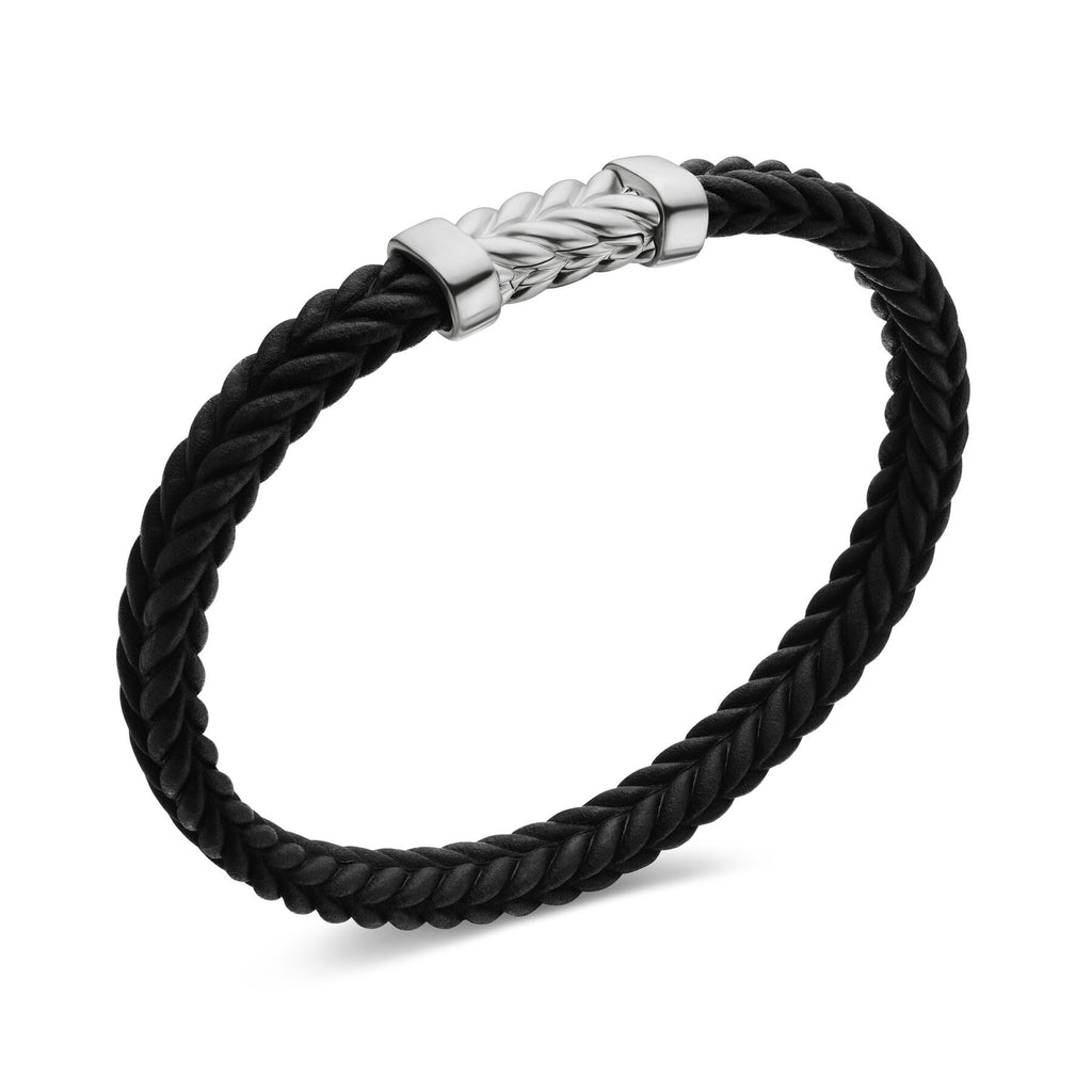 David Yurman 6 mm Chevron Black Rubber Bracelet