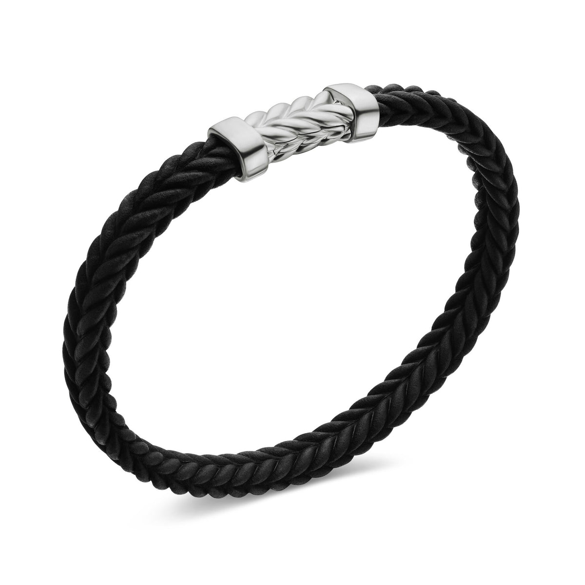 David Yurman 6 mm Chevron Black Rubber Bracelet