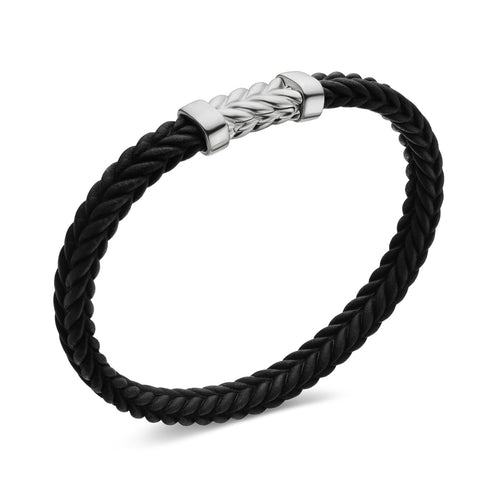 David Yurman 6 mm Chevron Black Rubber Bracelet