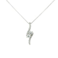 Estate White Gold Diamond Bypass Necklace