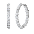 Roberto Coin White Gold Small Inside Out Perfect Diamond Hoop Earrings