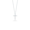 Roberto Coin White Gold Sliver Diamond Cross Pendant Necklace