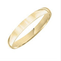 Yellow Gold 3 mm Low Dome Comfort Fit Wedding Band