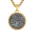 David Yurman Sterling Silver and Yellow Gold Life and Death Amulet Enhancer