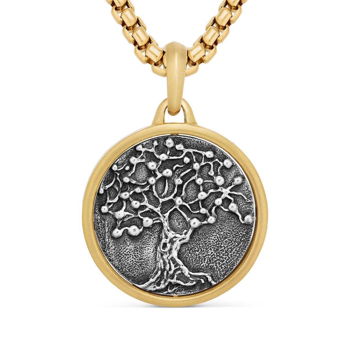 David Yurman Sterling Silver and Yellow Gold Life and Death Amulet Enhancer
