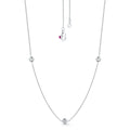 Roberto Coin White Gold Three Station Diamond Necklace
