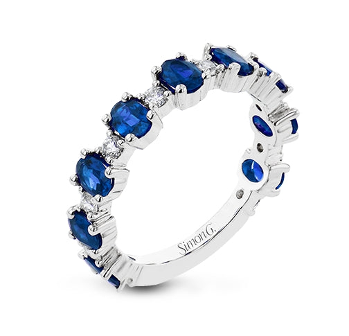 Simon G White Gold Sapphire and Diamond Fashion Ring