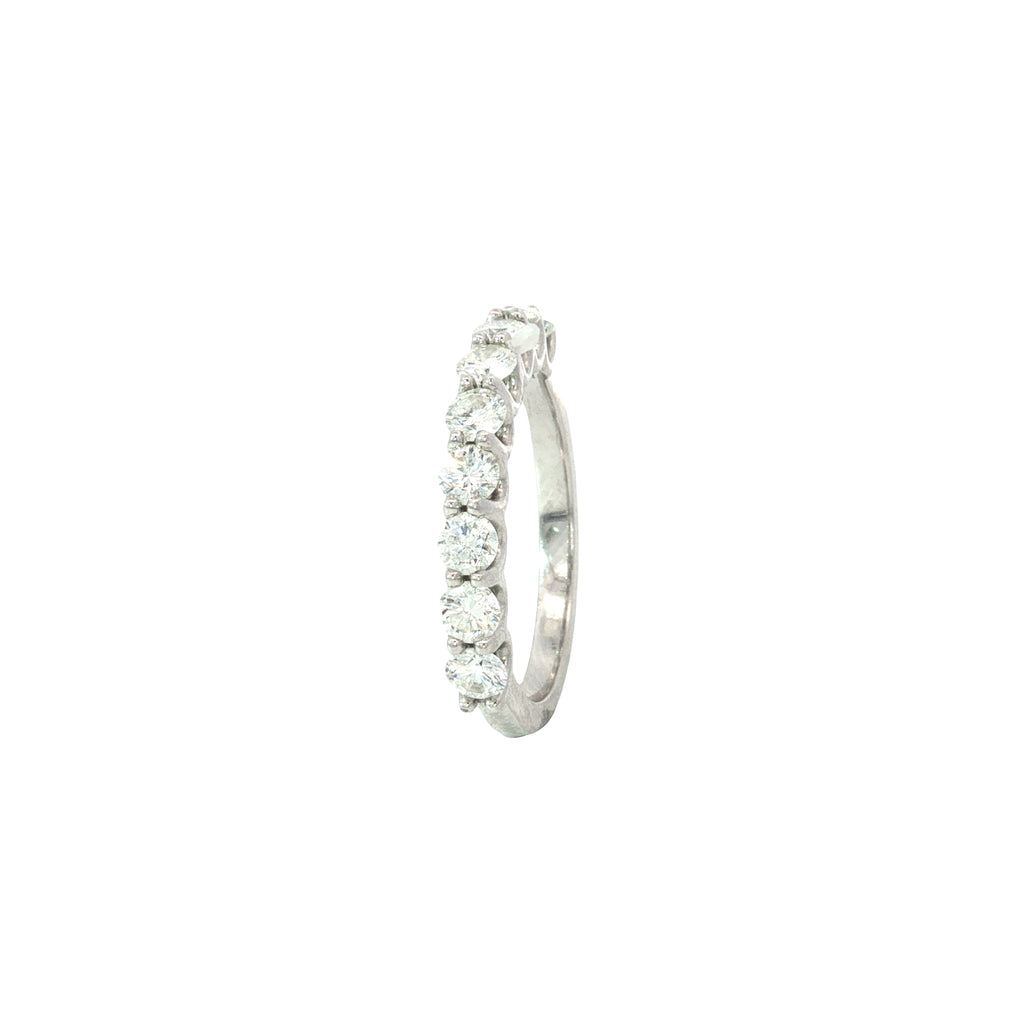 White Gold High Prong Set Diamond Wedding Band