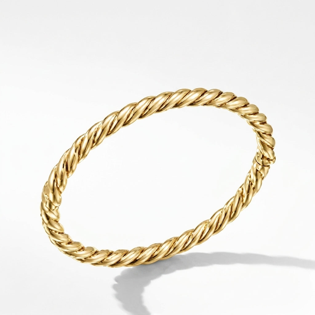 David Yurman 18 Karat Gold Stax Cable Bracelet
