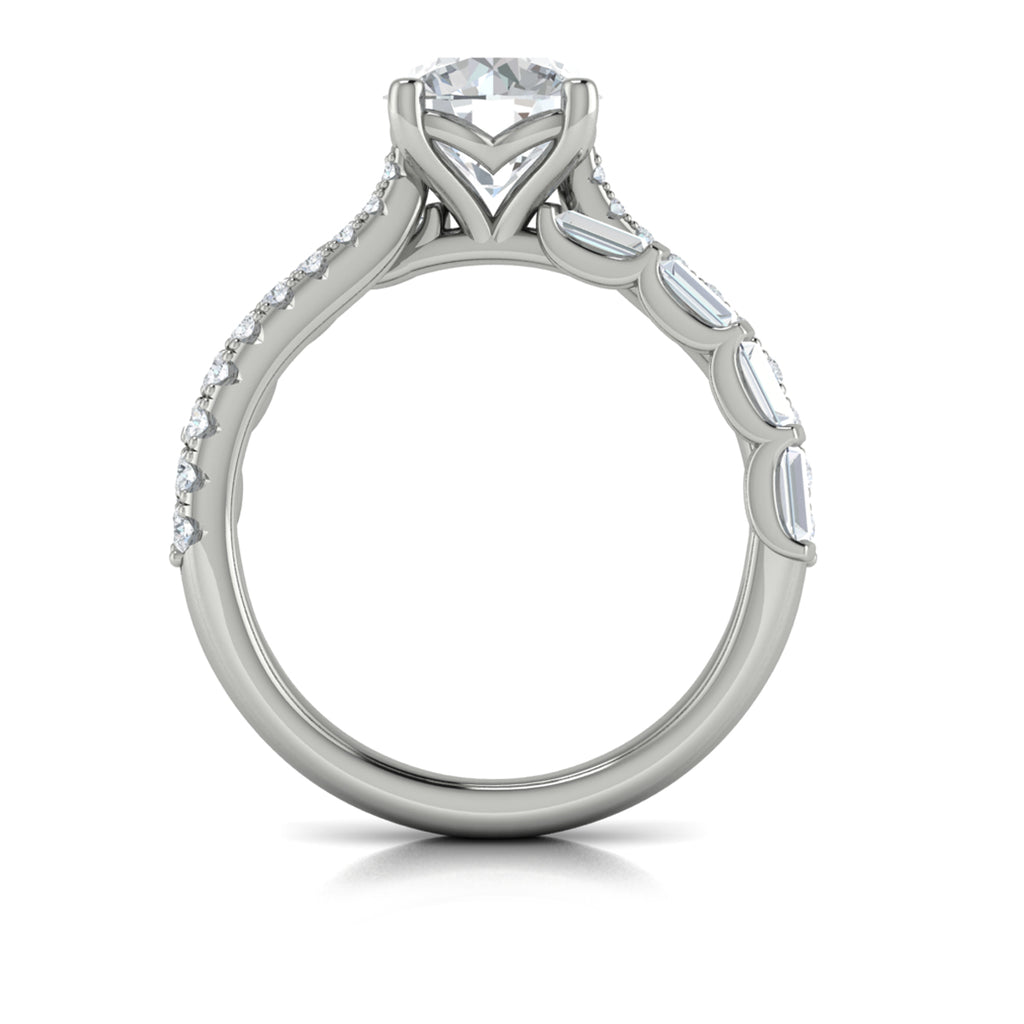 Vlora Diamond Double Band Engagement Ring Mounting