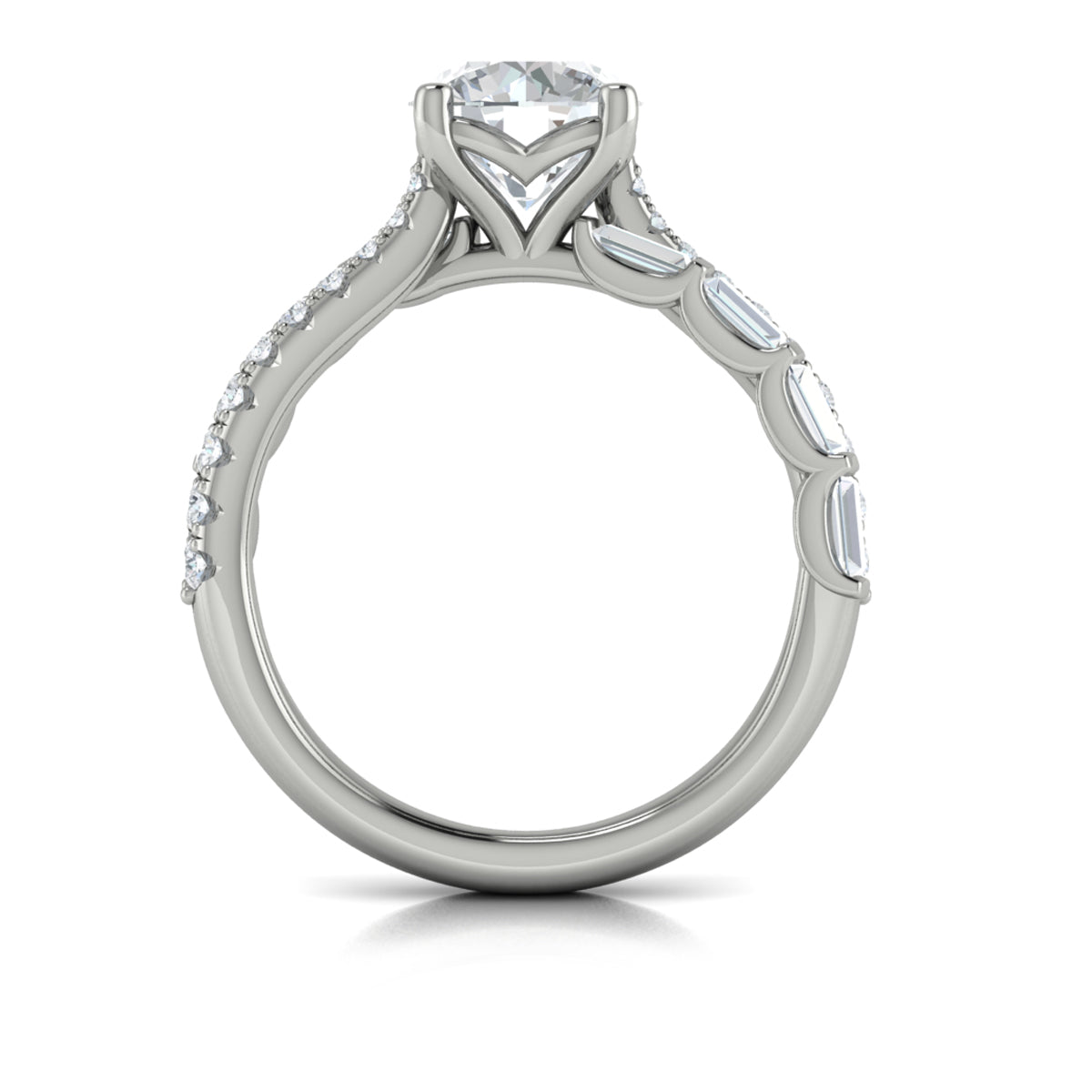 Vlora Diamond Double Band Engagement Ring Mounting