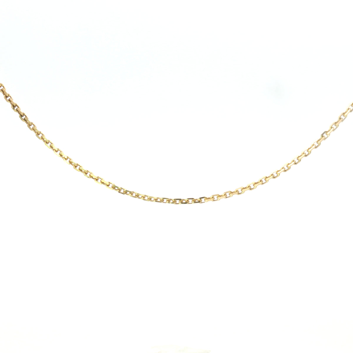Estate Yellow Gold Diamond Cut Cable Chain 24 Inches