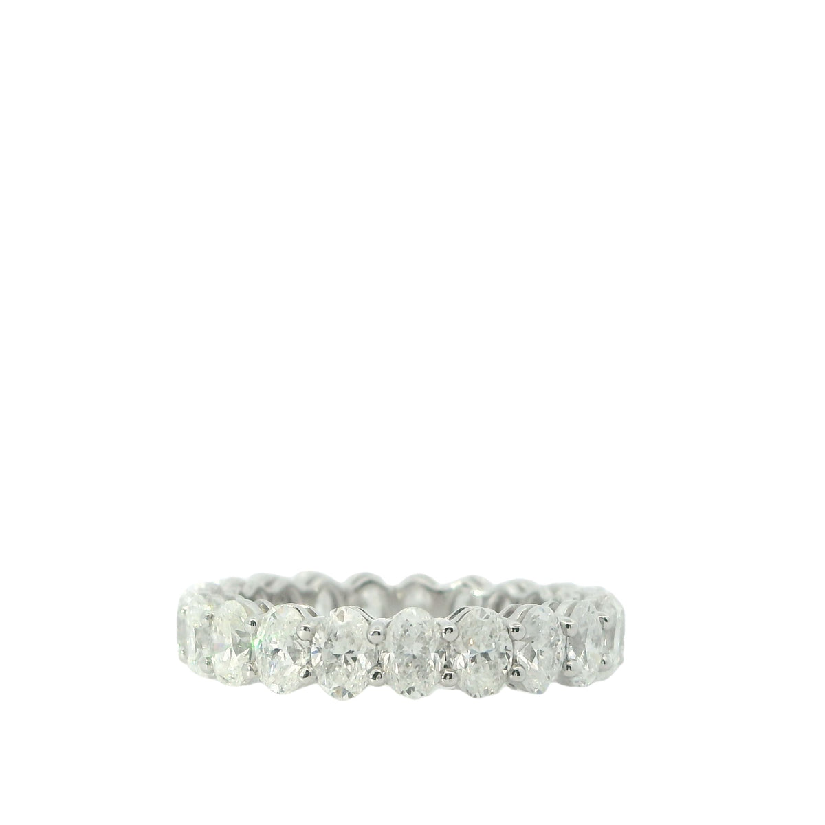 Platinum Oval Diamond Eternity Band