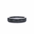 David Yurman White Gold Streamline Forged Carbon Band Ring