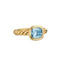 David Yurman Yellow Gold Mercer Stone Sky Blue Topaz Band Ring