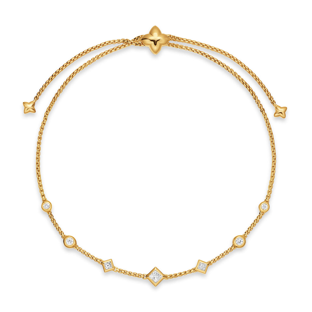 David Yurman Yellow Gold 7.5 mm Petite Modern Renaissance Station Slide Clasp Bracelet