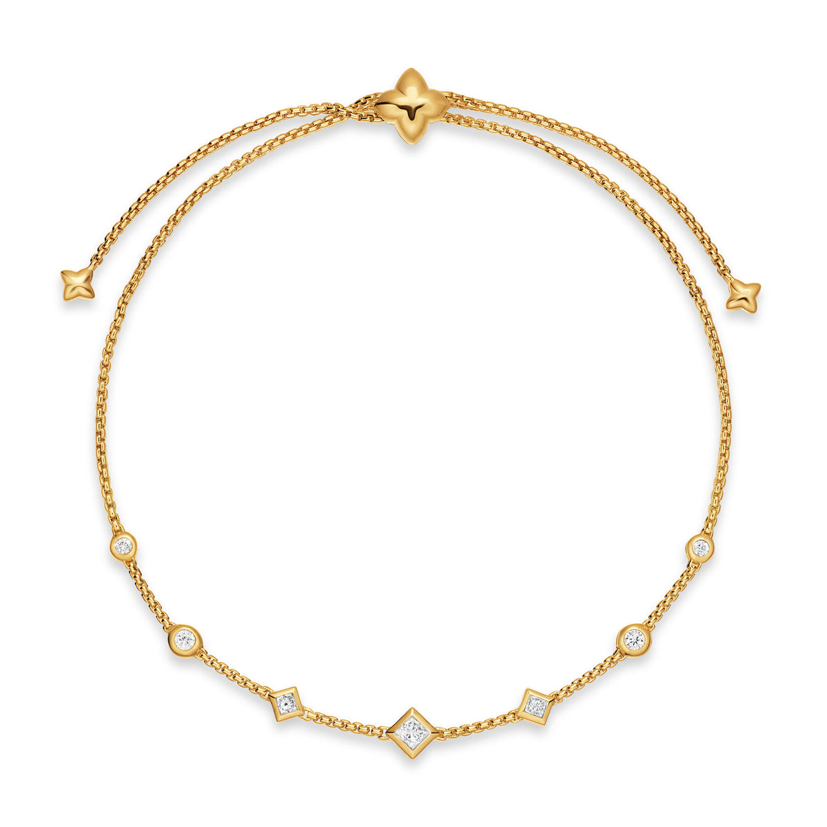 David Yurman Yellow Gold 7.5 mm Petite Modern Renaissance Station Slide Clasp Bracelet