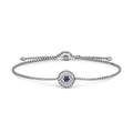David Yurman Sterling Silver Evil Eye Adjustable Bracelet