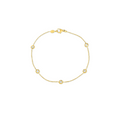 Roberto Coin Yellow Gold Diamond By The Inch 5 Station Diamond Bracelet