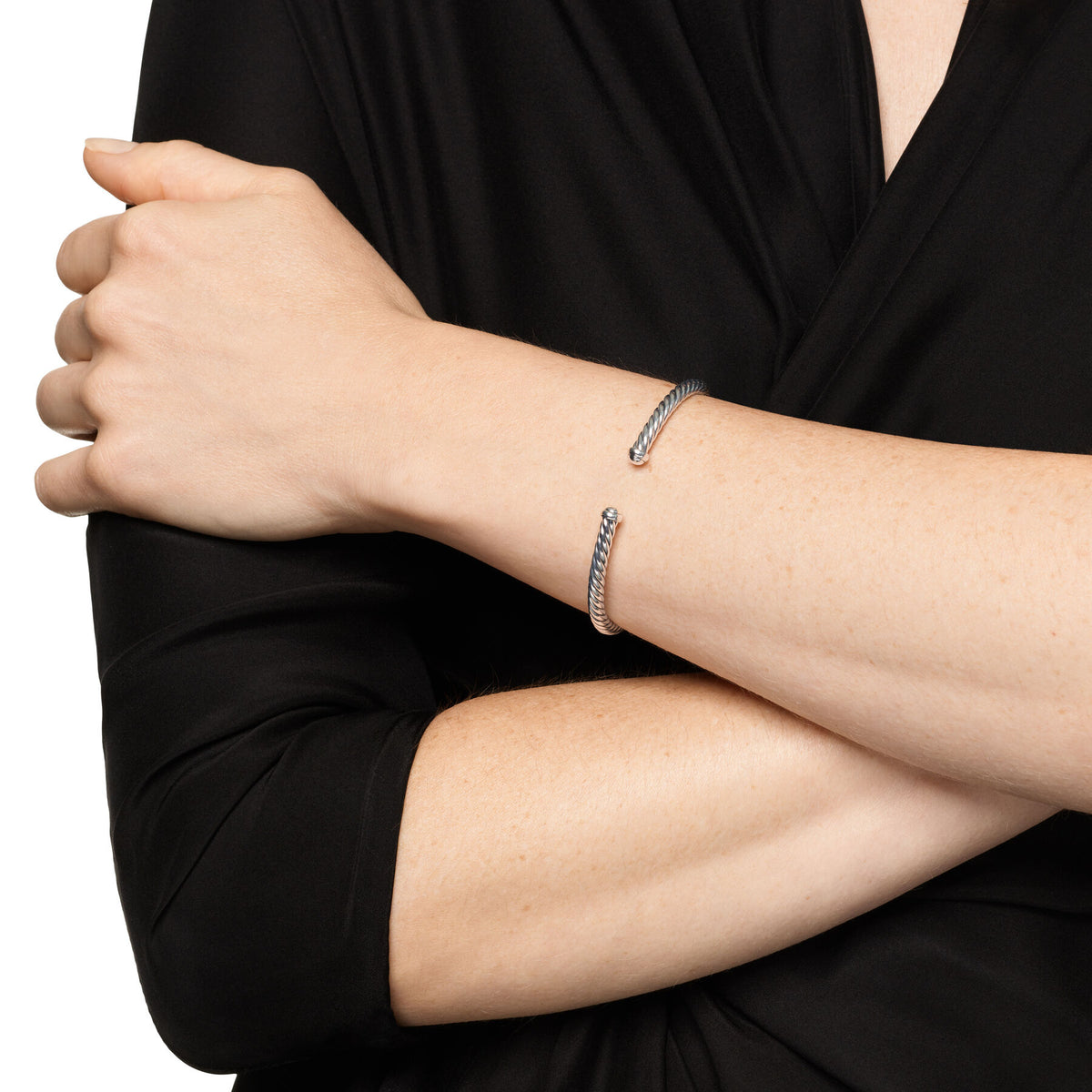 David Yurman Sterling Silver Cable Flex Bracelet