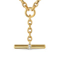 David Yurman Yellow Gold Mercer Petite Toggle Necklace withDiamonds